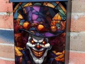 Creepy Zombie Clown Colonial Mailbox Cover