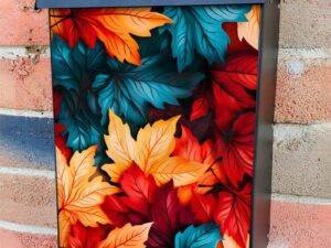 Beautiful Autumn Leaves Colonial Mailbox Cover