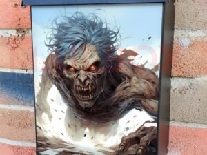 Zombie Attack Colonial Mailbox Cover