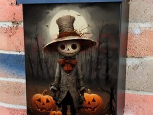 Cute Halloween Monster Colonial Mailbox Cover