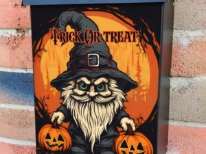 Cute Wizard Gnome Colonial Mailbox Cover