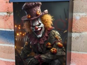 Creepy Clown Monster Colonial Mailbox Cover