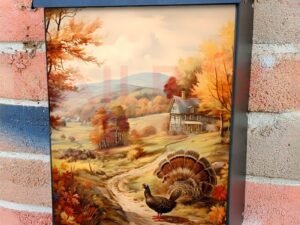 Pretty Country Landscape Colonial Mailbox Cover