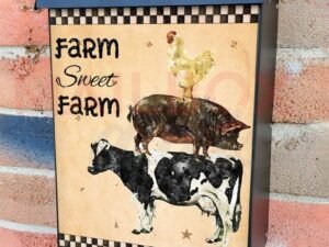 Rustic Farmhouse Design #1 Colonial Mailbox Cover