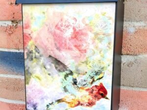 Vintage Bird and Roses Colonial Mailbox Cover