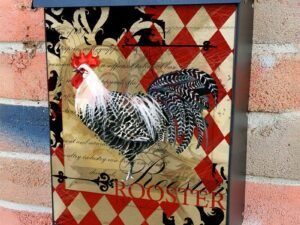 Vintage Farmhouse Rooster Colonial Mailbox Cover