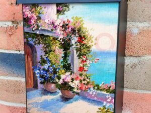 Cottage Near to the Mediterranean Sea Colonial Mailbox Cover