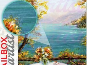 Afternoon in the Lakeside Cottage Colonial Mailbox Cover