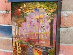 October in the City Park Colonial Mailbox Cover