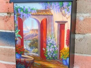 Mediterranean Garden Gate #2 Colonial Mailbox Cover