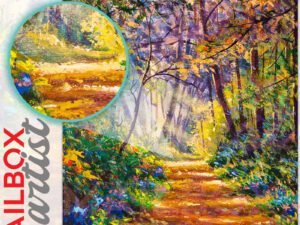 Sunny Forest Path Colonial Mailbox Cover