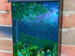 Summer Night with Fireflies Colonial Mailbox Cover