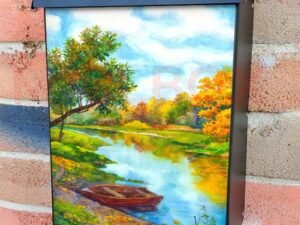 Summer at the River Colonial Mailbox Cover