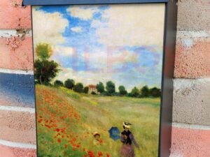 The Poppy Field by Claude Monet Colonial Mailbox Cover