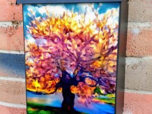 Blooming Spring Tree Colonial Mailbox Cover