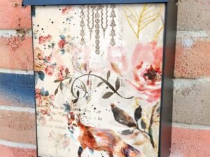 Vintage Fox and Flowers Colonial Mailbox Cover