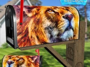 Beautiful Lion Face Decorative Rural Farm Mailbox Cover