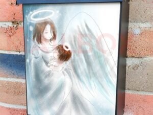 Mom and Baby Angel Colonial Mailbox Cover