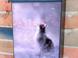 The Kitten and the First Snow Colonial Mailbox Cover