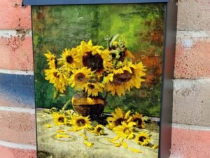 Still Life with Sunflowers #2 Colonial Mailbox Cover