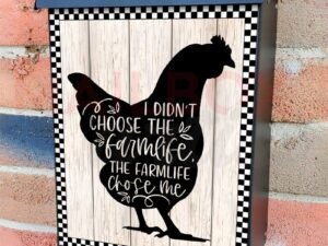 Country Farmhouse Chicken Silhouette Colonial Mailbox Cover