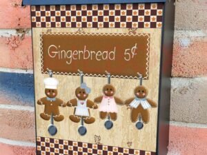 Gingerbread Spoon Family Colonial Mailbox Cover