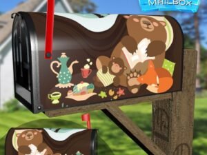 Christmas in the Forest #2 Decorative Rural Farm Mailbox Cover