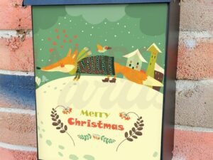 Cute  Christmas Fox Colonial Mailbox Cover