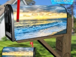 Sunset at the Ocean Decorative Rural Farm Mailbox Cover