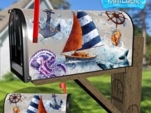 Seaside Holiday #2 Decorative Rural Farm Mailbox Cover