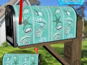 Seaside Cottage Pattern Decorative Rural Farm Mailbox Cover