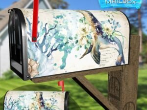 Vintage Seal and Flowers Decorative Rural Farm Mailbox Cover