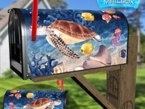 Beautiful Sea Turtle #2 Decorative Rural Farm Mailbox Cover
