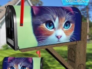 Beautiful Kitten Face Decorative Rural Farm Mailbox Cover