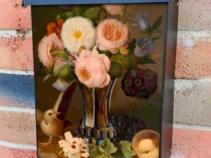 Flowers and Birds by Xavier Petter Colonial Mailbox Cover