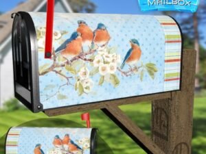 Little Vintage Birds #1 Decorative Rural Farm Mailbox Cover