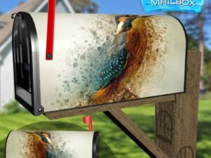 Pretty Kingfisher Decorative Rural Farm Mailbox Cover