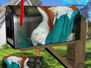 Cats Playing by Arthur Heyer Decorative Rural Farm Mailbox Cover