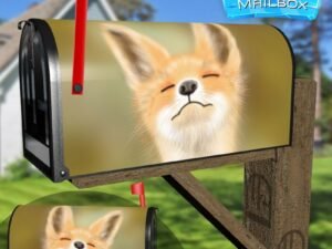 Cute Spring Fox Decorative Rural Farm Mailbox Cover