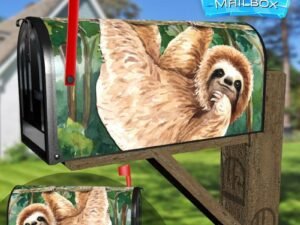 Cute Sloth Hanging on the Tree Decorative Rural Farm Mailbox Cover