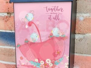 Little Birds in an Umbrella Colonial Mailbox Cover