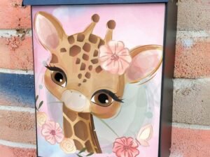 Adorable Baby Giraffe Colonial Mailbox Cover