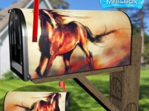 Beautiful Brown Stallion Decorative Rural Farm Mailbox Cover