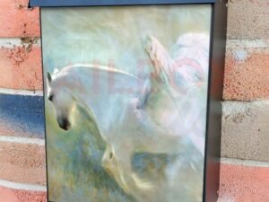 Dreamy White Pegasus Colonial Mailbox Cover