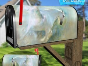 Dreamy White Pegasus Decorative Rural Farm Mailbox Cover