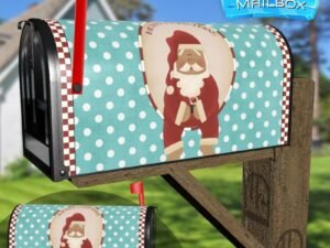 Santa is Waiting for Christmas Decorative Rural Farm Mailbox Cover