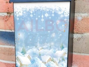 Beautiful Christmas Morning Colonial Mailbox Cover