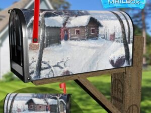Beautiful Winter Painting #1 Decorative Rural Farm Mailbox Cover