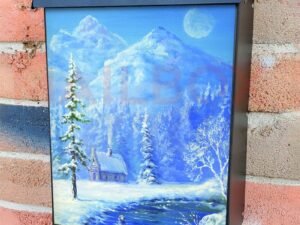 Cottage Beside the River Colonial Mailbox Cover