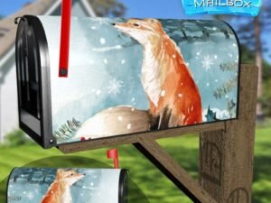 Cute Winter Fox in the Forest Decorative Rural Farm Mailbox Cover
